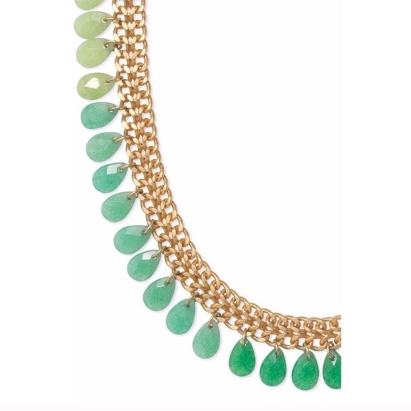 Stunning Stella & Dot Contessa Jade Necklace, EUC and comes w original box, 18” - Picture 2 of 7